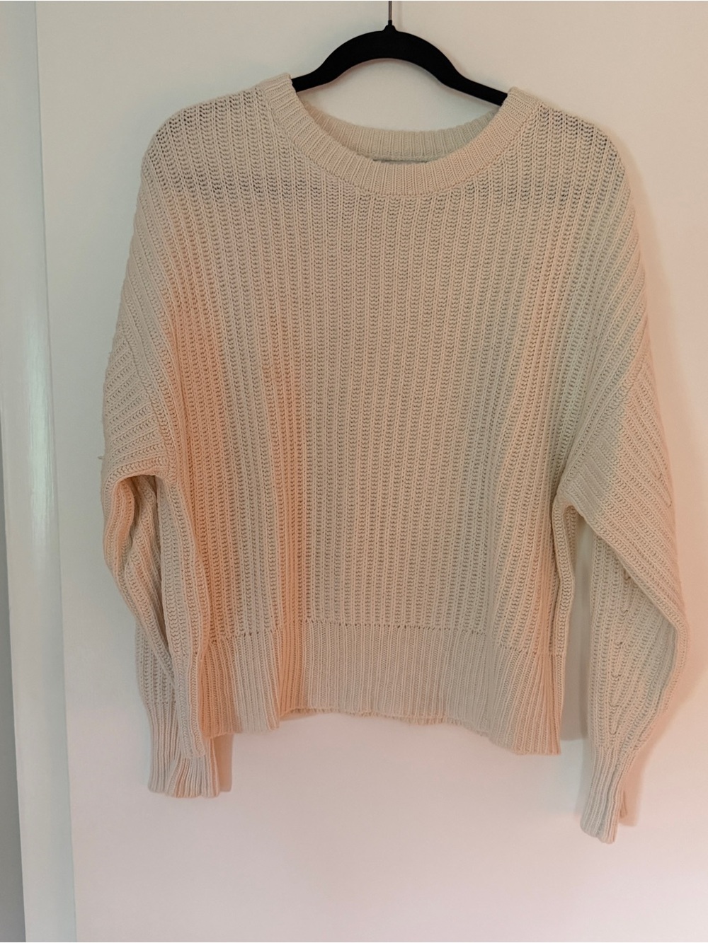 Cream Knit Crewneck Sweater